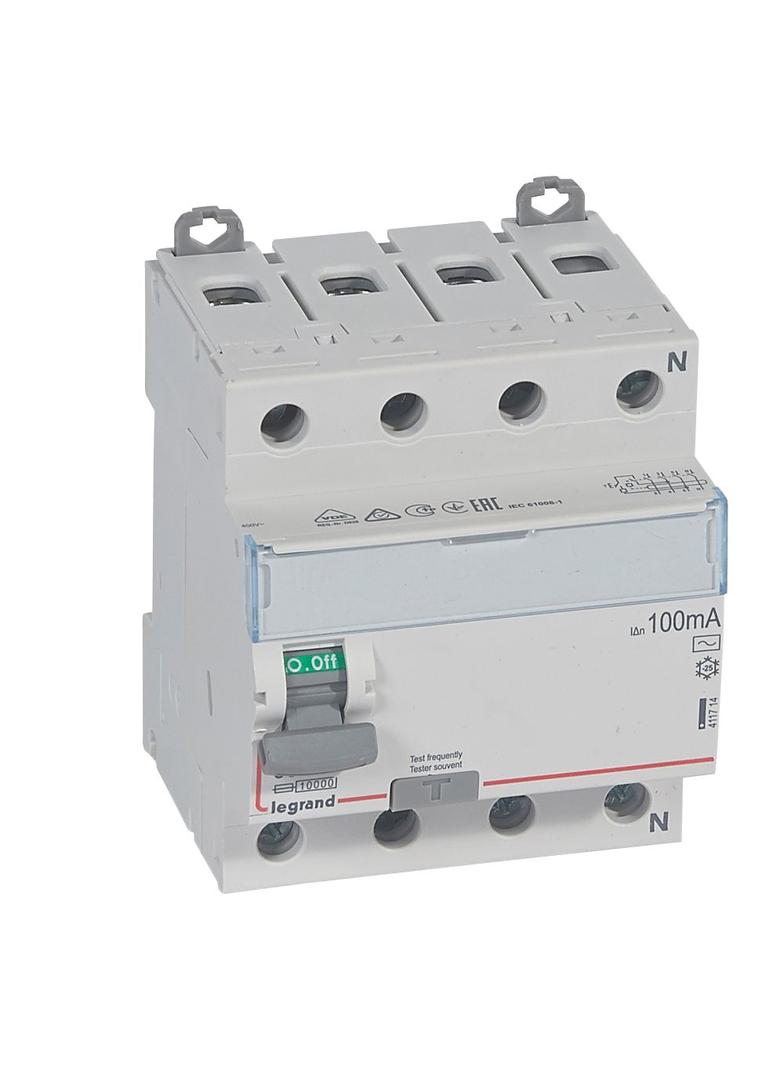 WYŁĄCZNIK RÓŻNICOWOPRĄDOWY P 304 4P 63A 100MA TYP AC SERII DX3, Legrand
