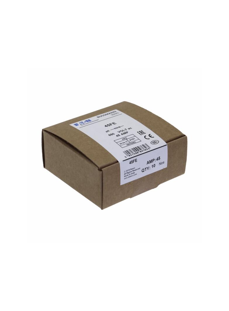 45A 690V IEC AC BS88 HIGH SPEED FUSE Wkładka szybka 45A AC 690V DC 500V BS88 19x77 mm aR, 45FE EATON