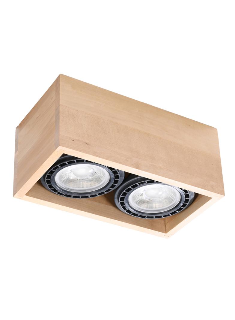 Sollux Plafon QUATRO 2 naturalne drewno SL.0916