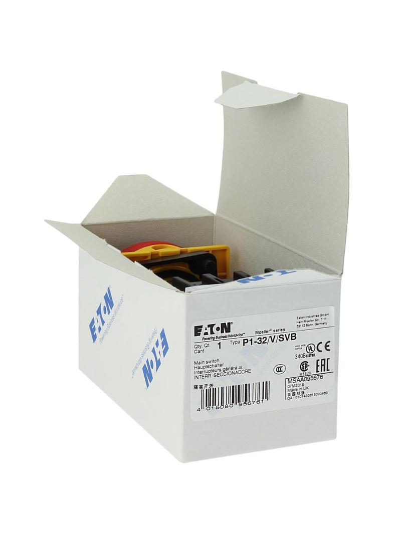 Łącznik krzywkowy-1 3P 32A do instalowania rozłącznego P1-32/V/SVB 095676 EATON