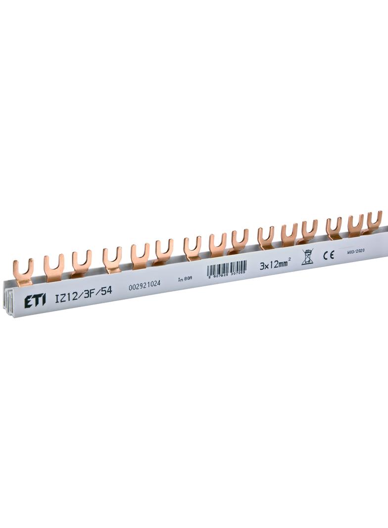 Szyna łączeniowa widełkowa 3P 80A 12mm2 (54 mod.) IZ12/3F/54 002921024 ETI