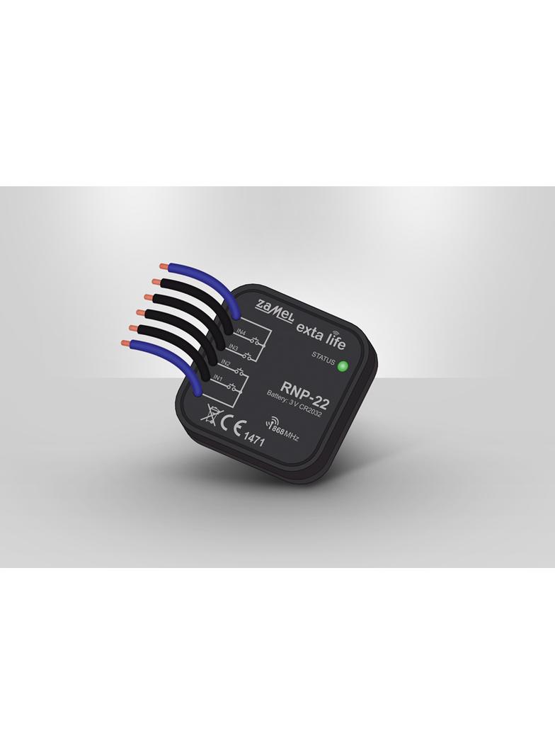 RADIOWY NADAJNIK DOPUSZKOWY 4-KANAŁOWY BATERYJNY EXTA LIFE TYP: RNP-22