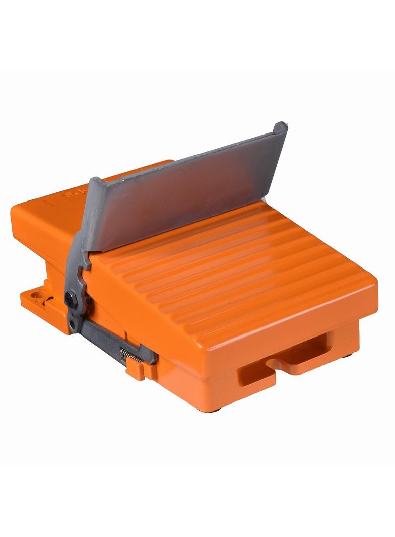 Harmony XPE Łącznik nożny pojedynczy bez osłony pomarańczowy 1 NC+1 NO metalowy XPER810