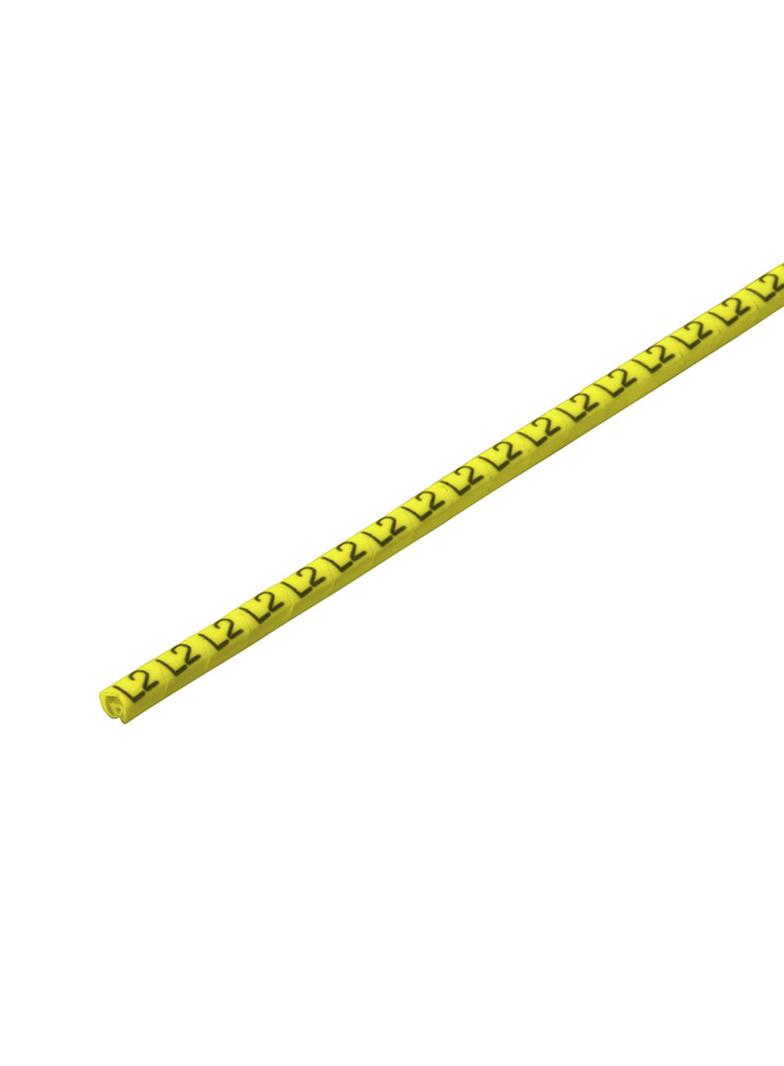 CLI C 02-6 GE/SW L2 CD System kodowania kabli, 1.3 - 3 mm, 3.4 mm, Nadrukowane znaki: znaki mieszane, L2, PVC, miękkie, bez kadmu, żółty /250szt./ 1568241729 WEIDMÜLLER