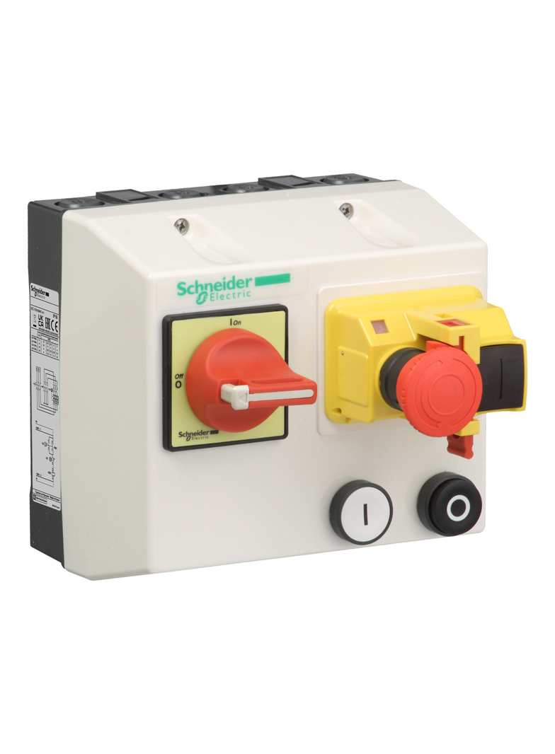 Rozrusznik w obudowie TeSys LG 2,5-4A cewka 380VAC wyłącznik grzybkowy