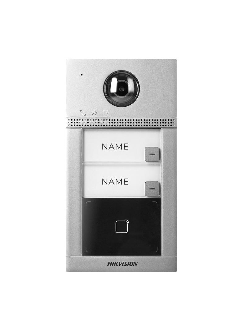 HIKVISION Stacja zewnętrzna II generacji 2-rodzinna WiFi/IP z szerokokątną kamerą 2Mpx i czytnikiem