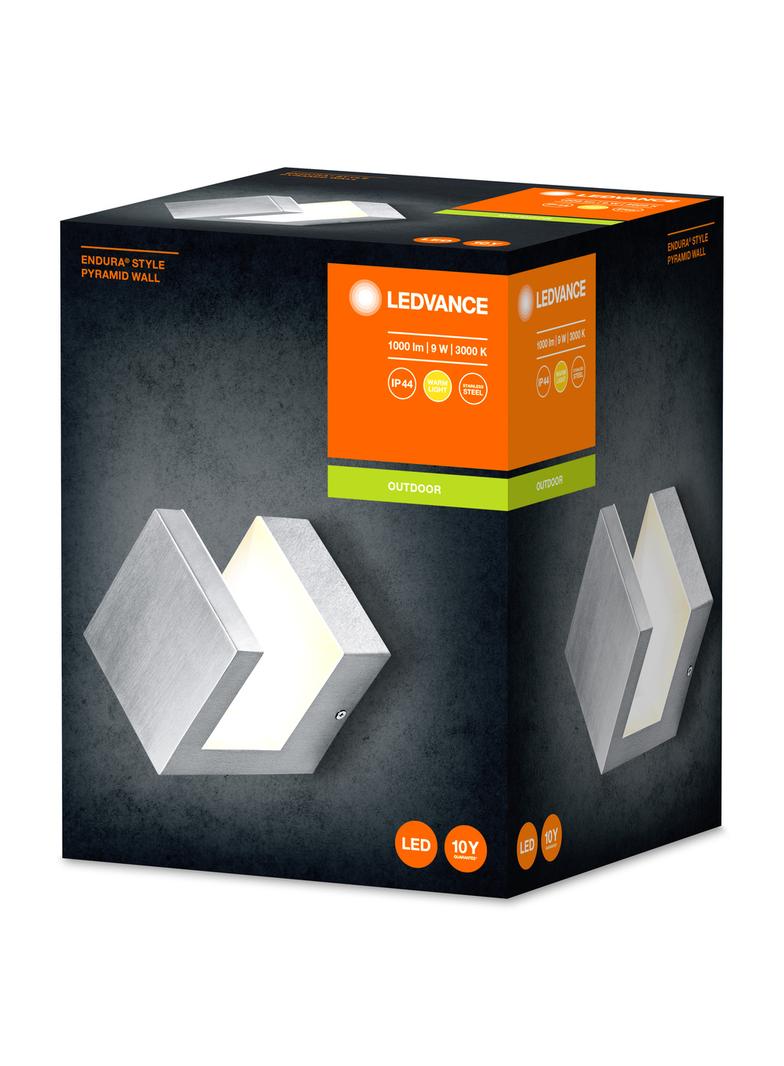 ENDURA STYLE PYRAMID WALL 9W ST LEDV Oprawa zewnętrzna