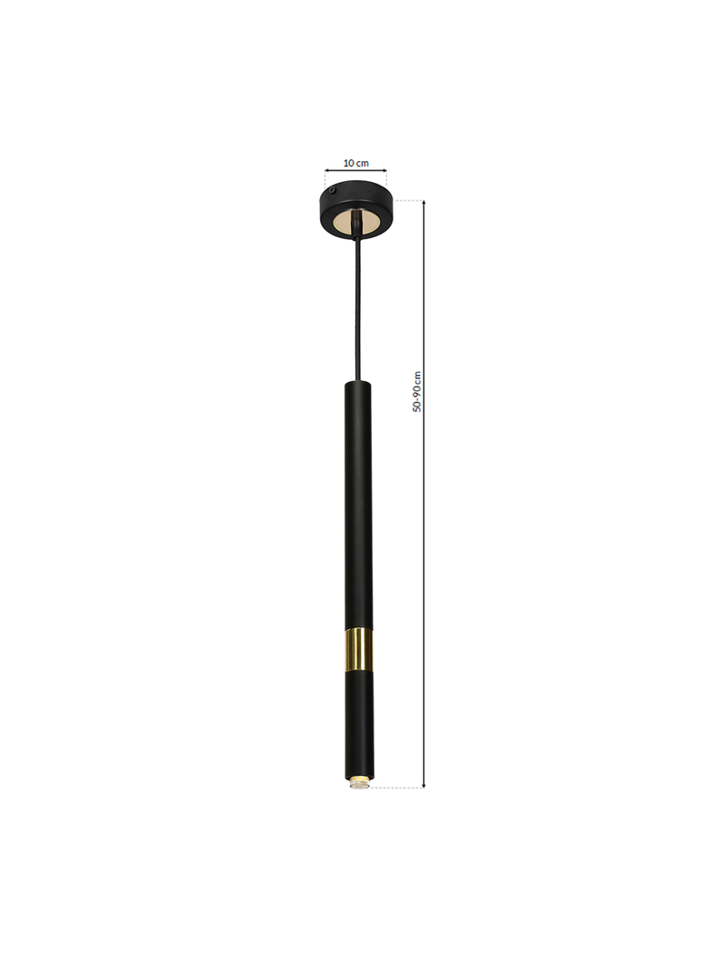 lampa wisząca Monza G9 czarno/złota MLP6333 Milagro