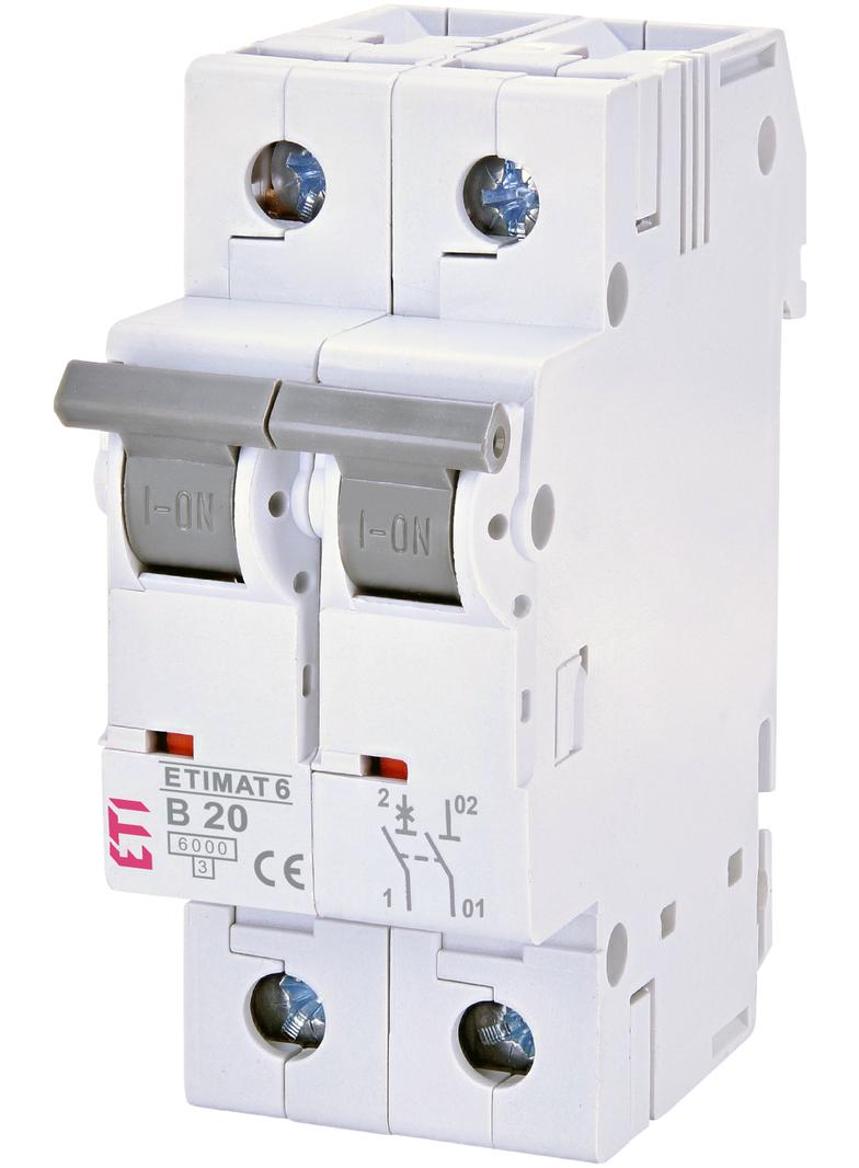 Wyłącznik nadprądowy MAT 6 1P+N B4A 002112511 ETI