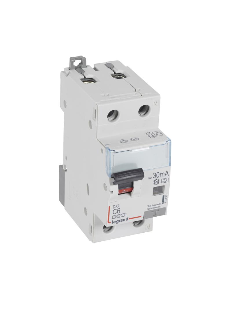 Wyłącznik Różnicowonadprądowy P 312 2P C6A 30Ma Typa 10Ka Serii DX3 411293 LEGRAND