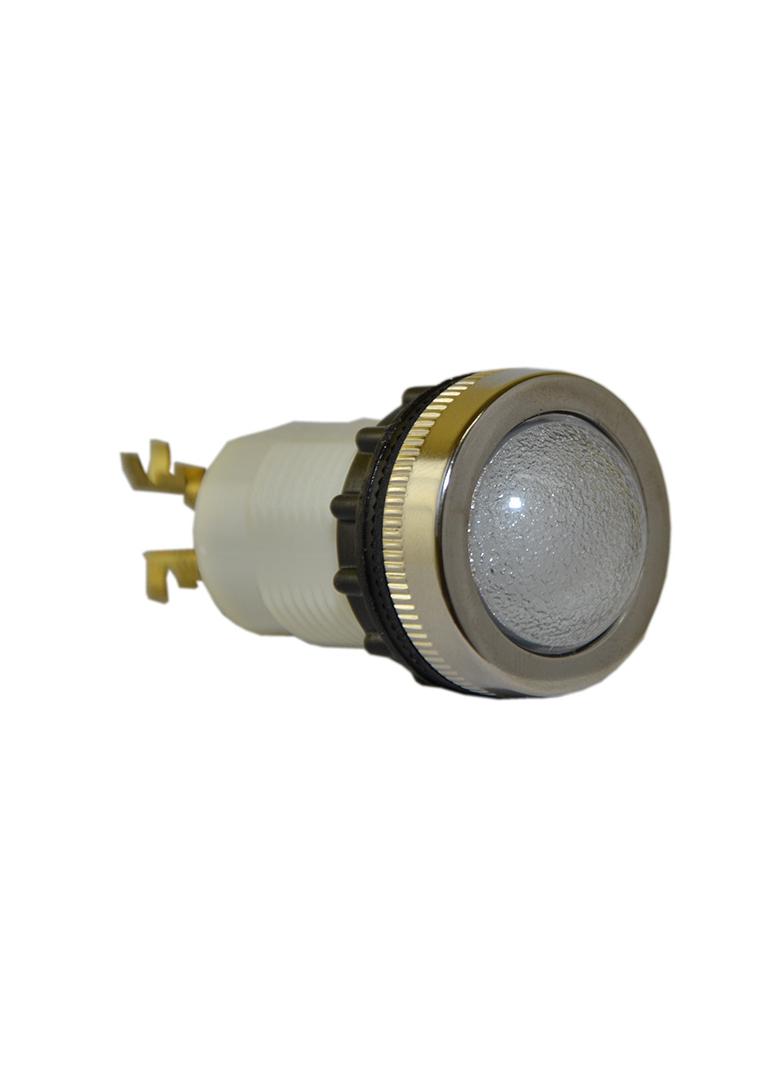 Lampka D22MS 24V-230V metalowa biała