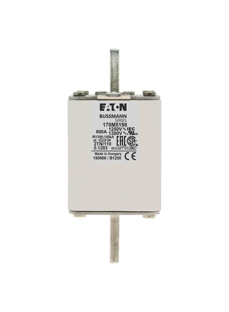 FUSE 800A 1250V 2TN/110 AR CU Wkładka szybka 800A AC 1250V rozmiar 2 61x75x138 mm aR DIN I 170M5198