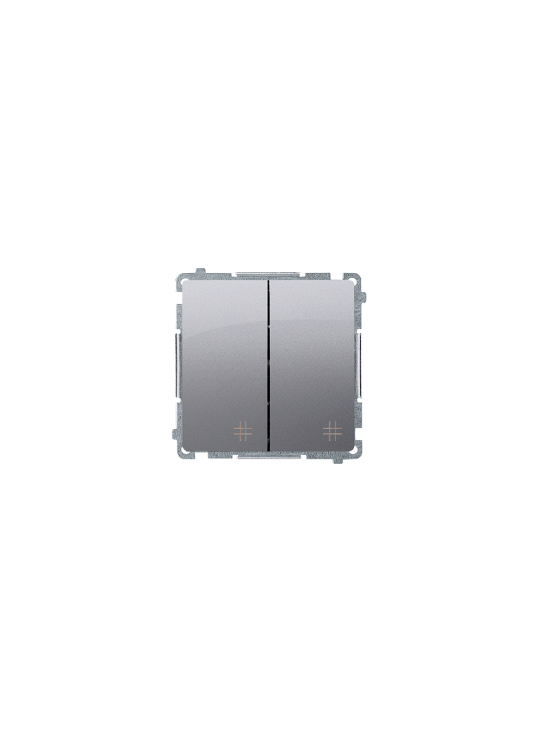 Simon Basic Łącznik krzyżowy podwójny 10A 250V szybkozłączka stal inox BMW7/2.01/21 KONTAKT