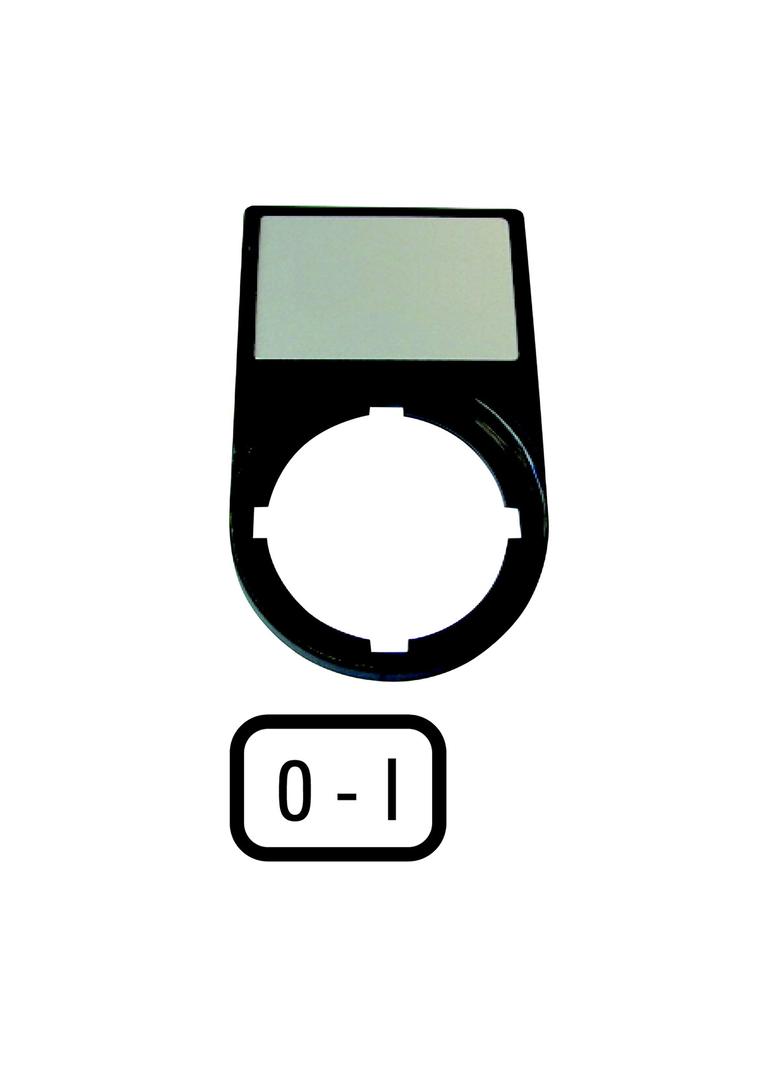 M22S-ST-X89 abliczka opisowa 0-I 50x30mm czarna prostokątna 218147 EATON