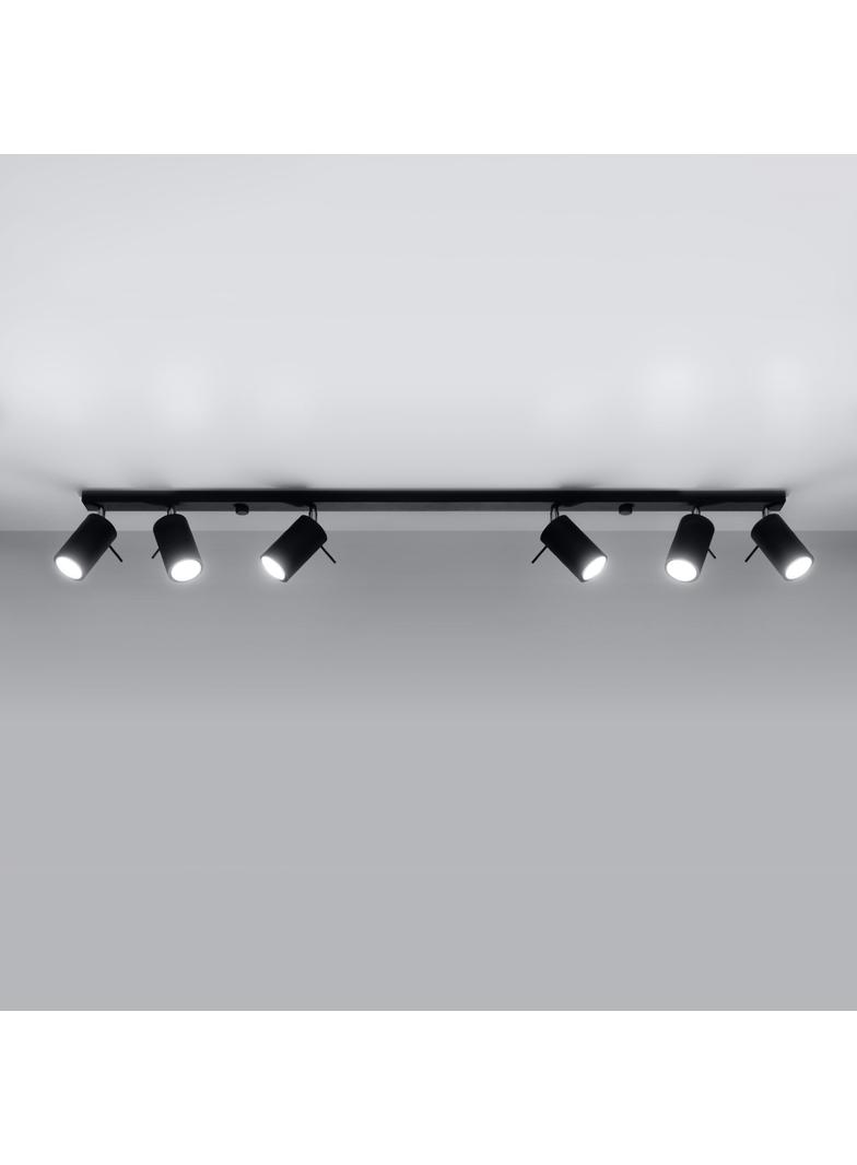 Sollux Plafon RING 6L czarny SL.0334