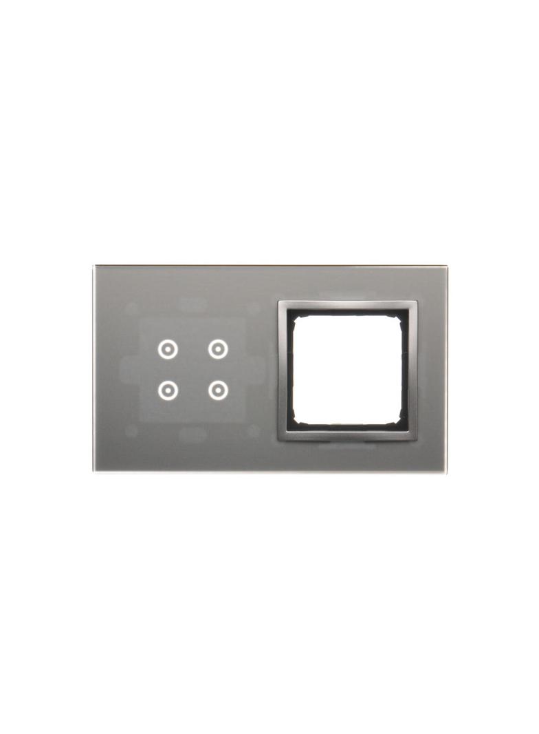 Simon 54 Touch Panel dotykowy S54 Touch 2 moduły 4 pola dotykowe + 1 otwór na osprzęt S54 srebrna mgła DSTR240/71 KONTAKT
