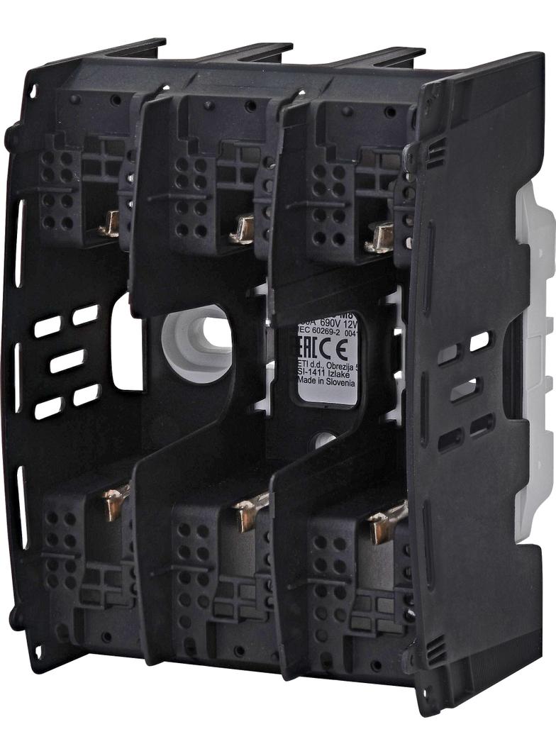 PTI 00 M8-M8 3p - Podstawa bezpiecznikowa z osłonami zacisków