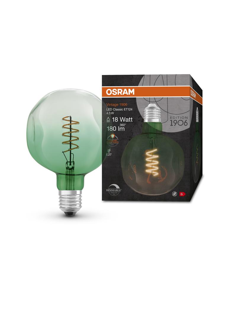 Lampa LED Vintage 1906 ET124 GREEN 18 dim 4,5W/816 E27