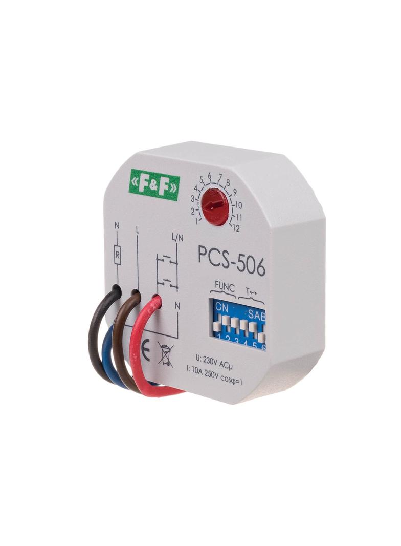 Przekaźnik czasowy 8-funkcyjny styki: 1NO PCS-506 F&F
