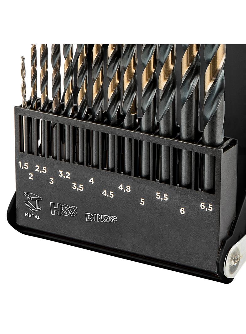 Wiertła do metalu HSS-CNC, 124°, "Pro-Tec", 1.5-6.5 mm, zestaw 13 szt.