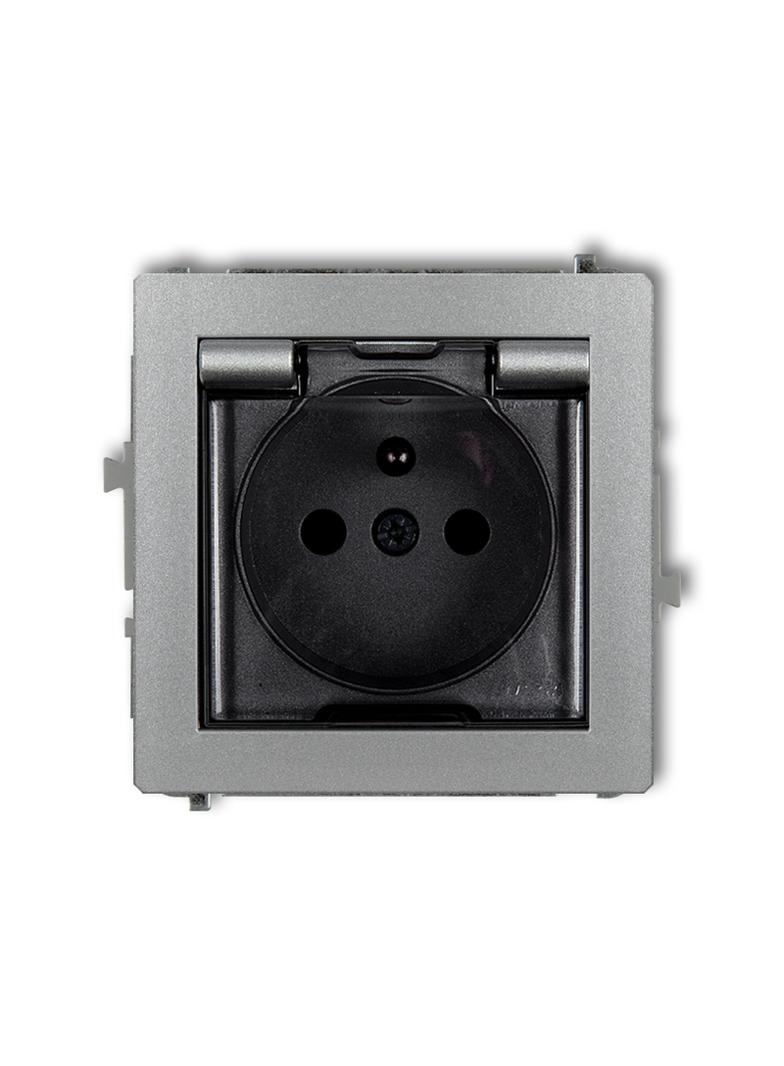 DECO Mechanizm gniazda bryzgoszczelnego z uziemieniem 2P+Z (klapka dymna, przesłony torów prądowych)