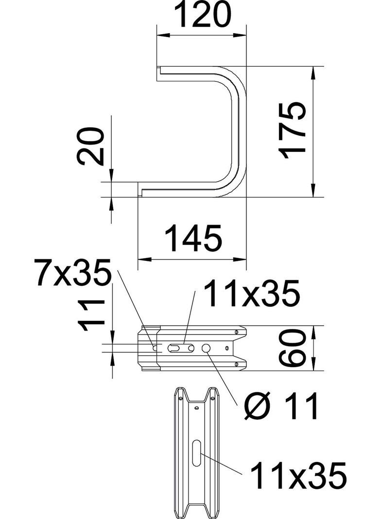 TPD/145, UCHWYT SCIENNY I SUFITOWY