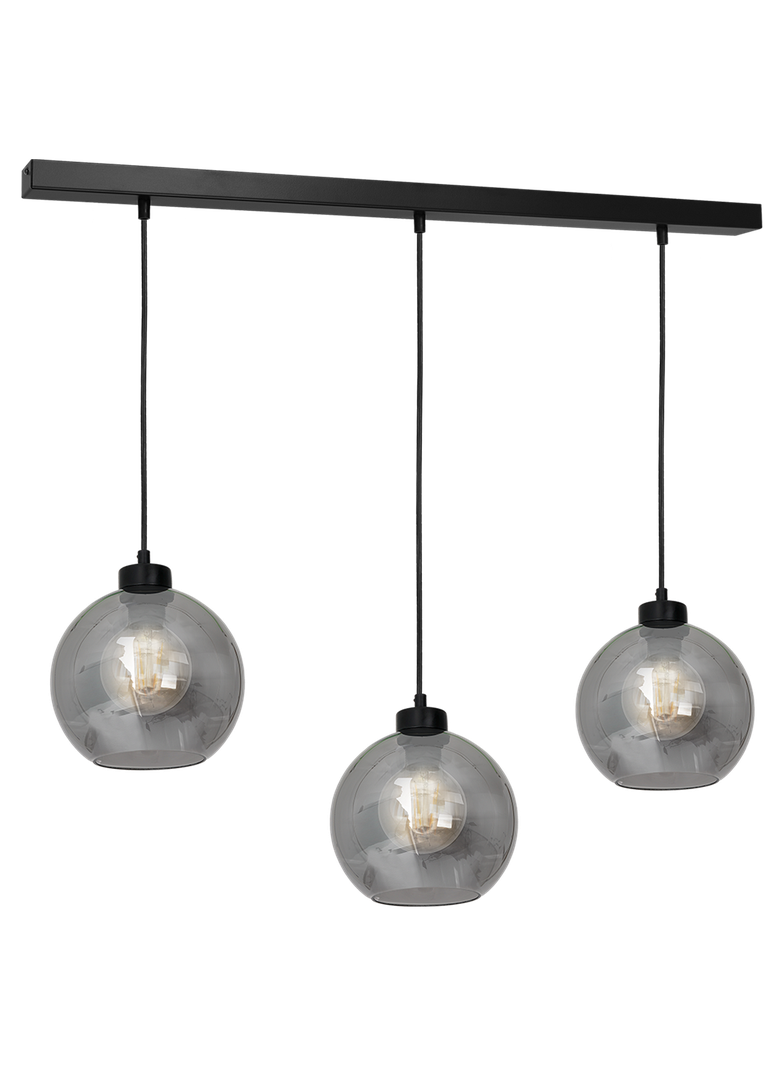 Milagro lampa wisząca Sofia Smoked 3xE27 czarna MLP65800