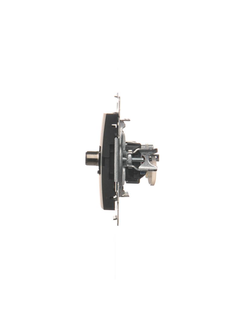 Simon 54 Gniazdo antenowe typu F + RJ45 kat.6 czarny DASFRJ45.01/49 KONTAKT