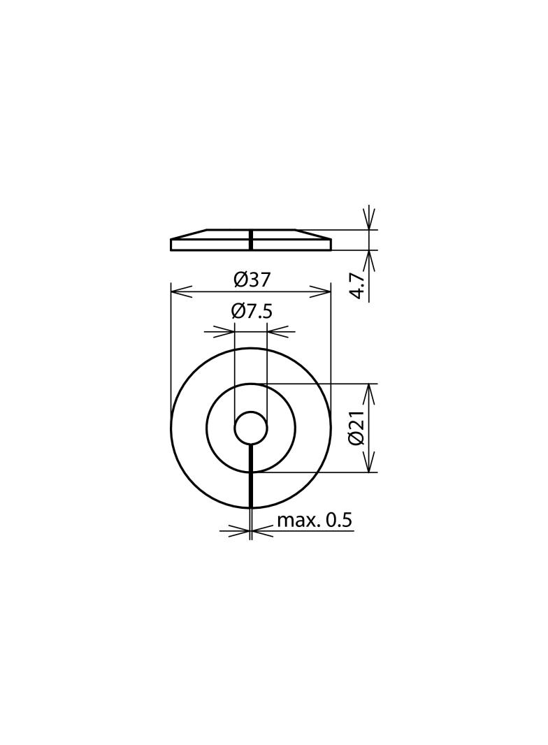 Uszczelka na drut przed spływaniem wody, tworzywo, szara