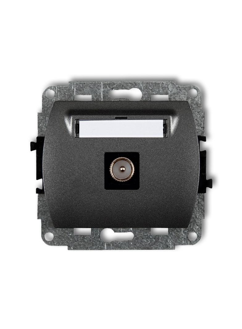 TREND Mechanizm gniazda antenowego pojedynczego TV grafitowy