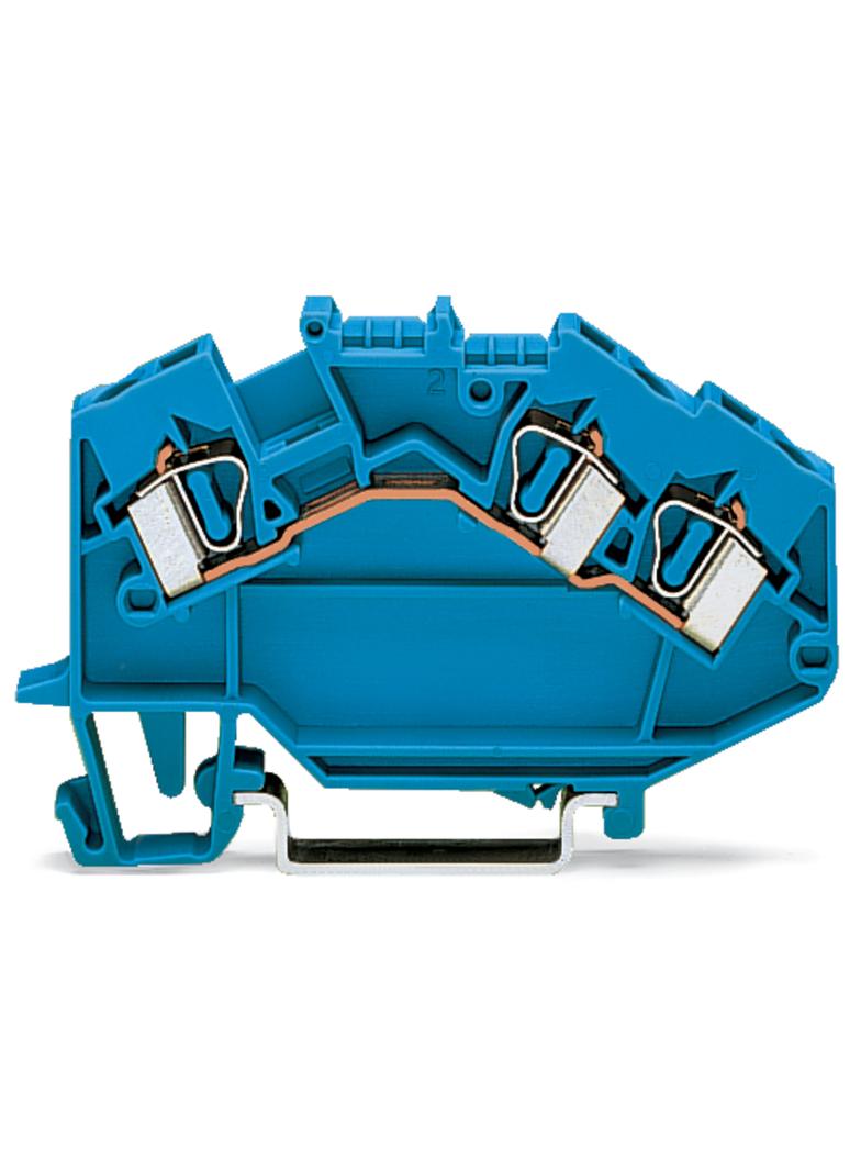 topJob złączka 3-przewodowa 4 mm2 niebieska