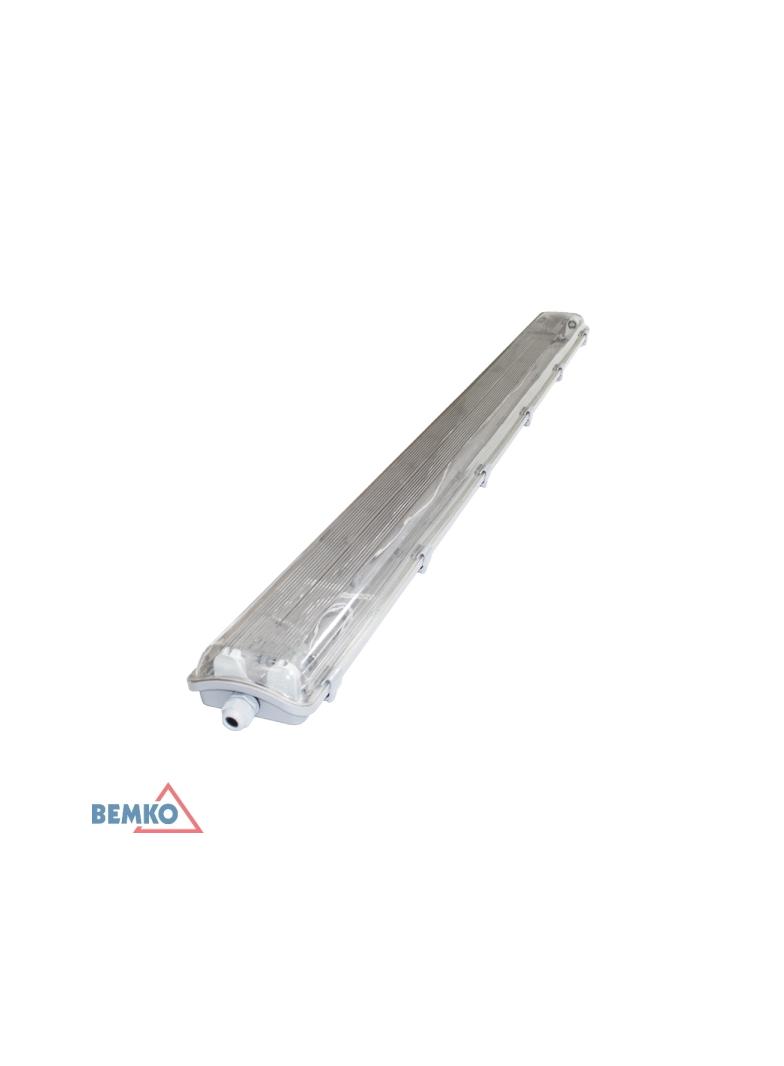 OPRAWA HERMETYCZNA "EMPTY" 120CM 2xT8LED PC, KLOSZ PRYZMATYCZNY