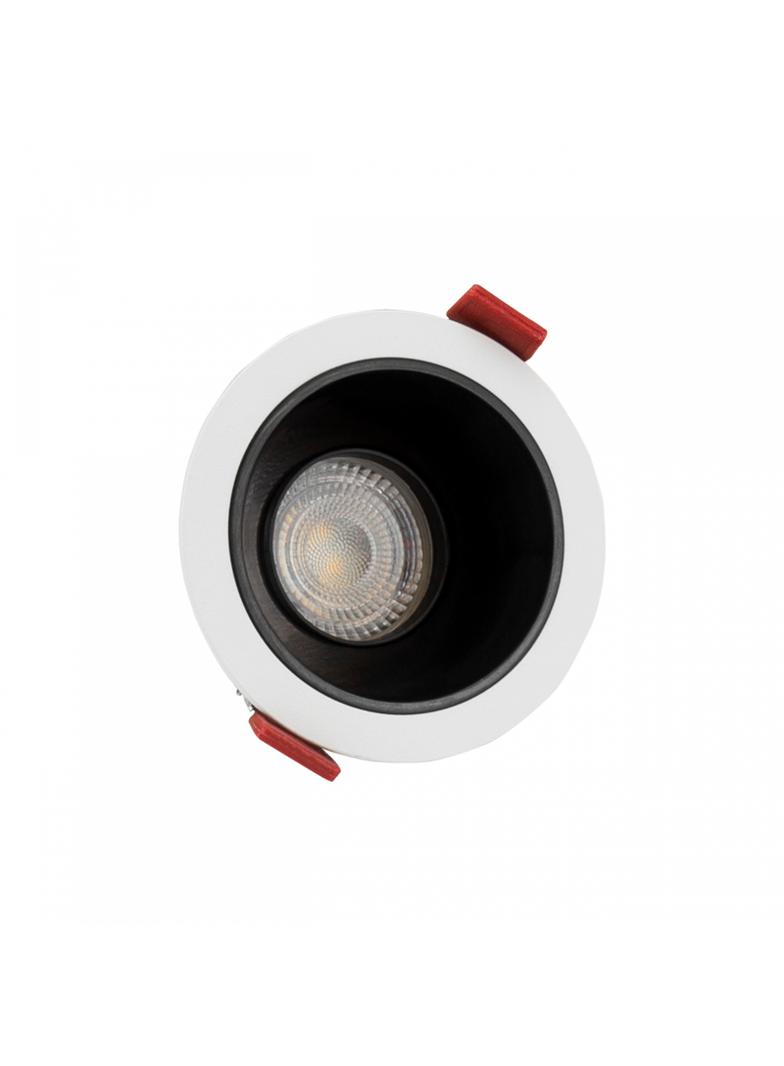 Oprawa oczko FIALE COMFORT GU10 OCZKO GU10 250V IP20 FI85x50mm BIAŁY okrągła środek czarny ruchoma S