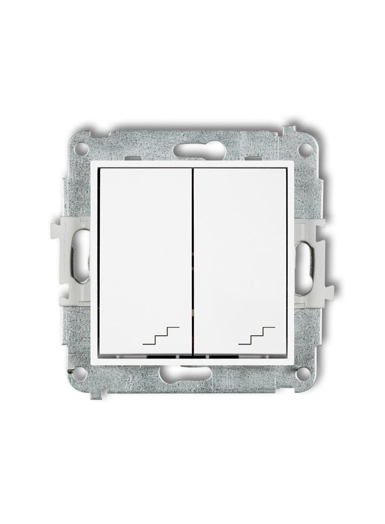 MINI Mechanizm łącznika podwójnego schodowego biały