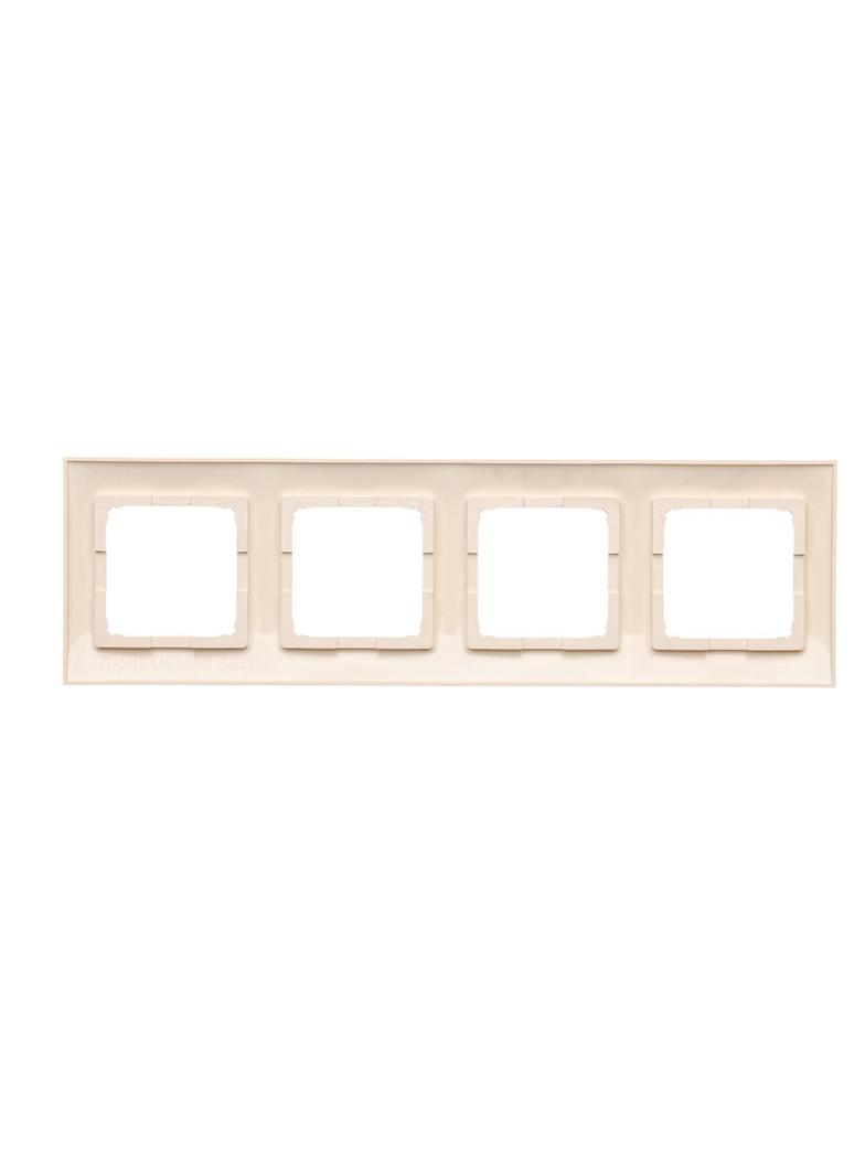 Simon 54 Premium Ramka 4-krotna PREMIUM do puszek karton-gips IP20 / IP44 kremowy DRK4/41 KONTAKT
