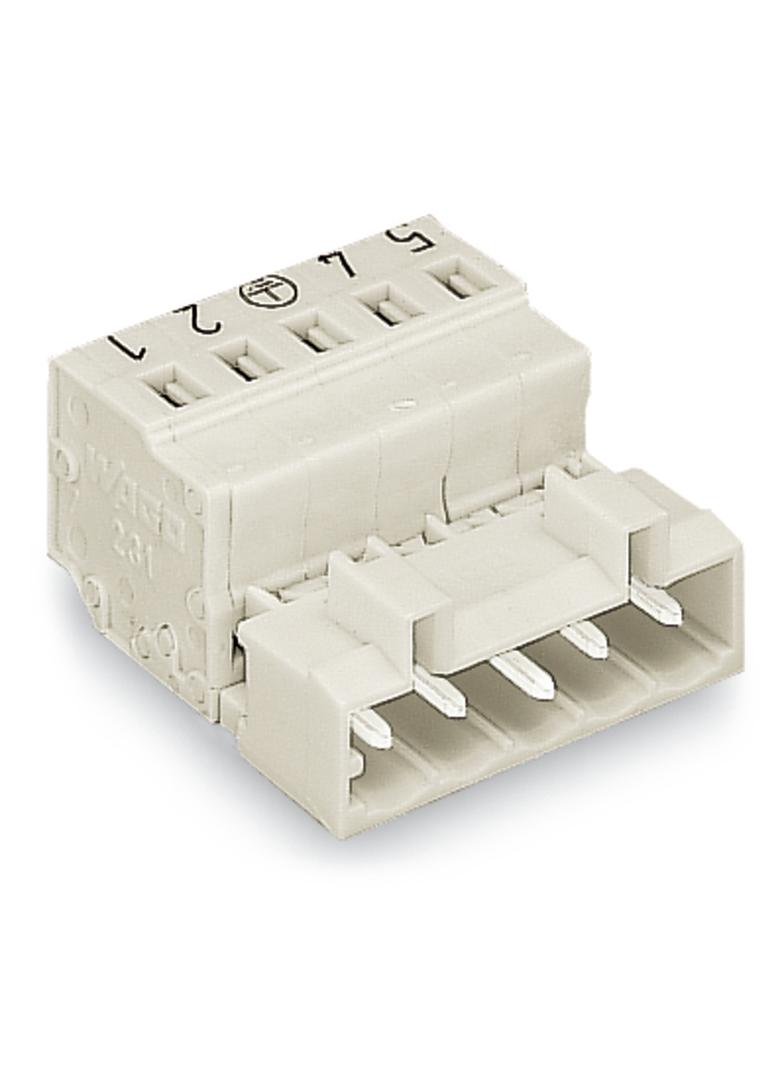 MCS-MIDI Classic wtyk 3-bieg. j-szary raster 5 mm /100szt./ WAGO