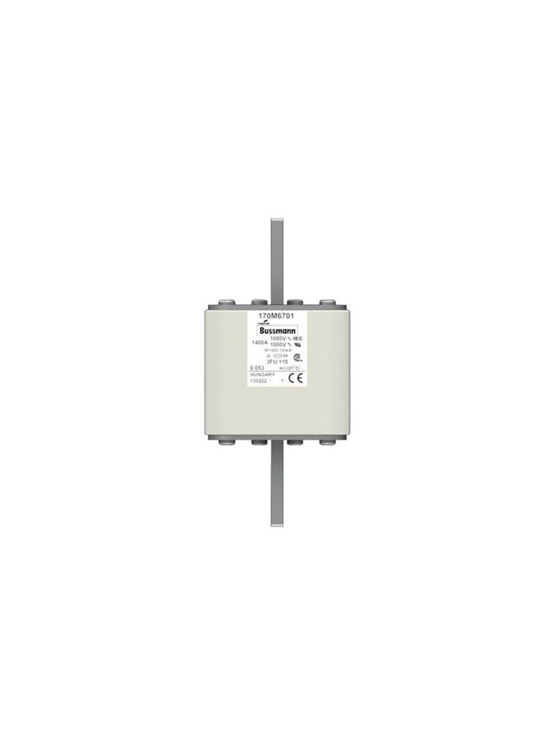FUSE 1250A 1000V 3FU/115 AR CU Wkładka szybka 1250A AC 1000V rozmiar 3 76x92x159 mm aR IEC, 170M6700