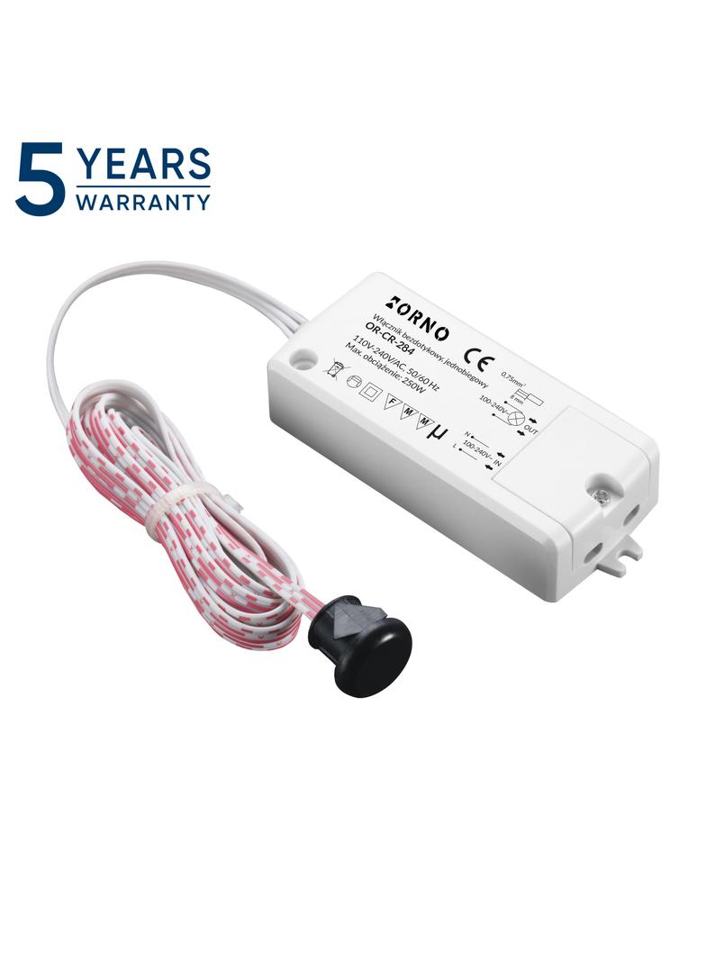 Włącznik bezdotykowy, jednobiegunowy, IP20, 250W