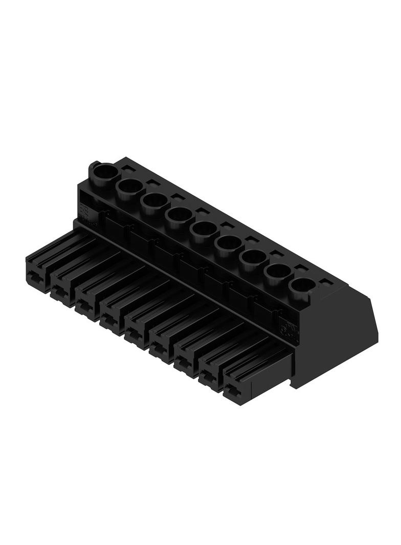 BVZ 7.62HP/09/180 SN BK BX Wtyk PCB (złącze wiązki), 7.62 mm, Liczba biegunów: 9, Przyłącze z jarzmem /50szt./ 1930000000 WEIDMÜLLER