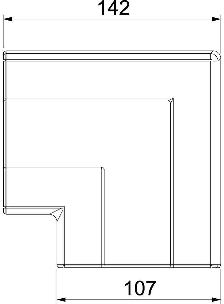 GK-FH53100LGR, Naroże płaskie, nakładka