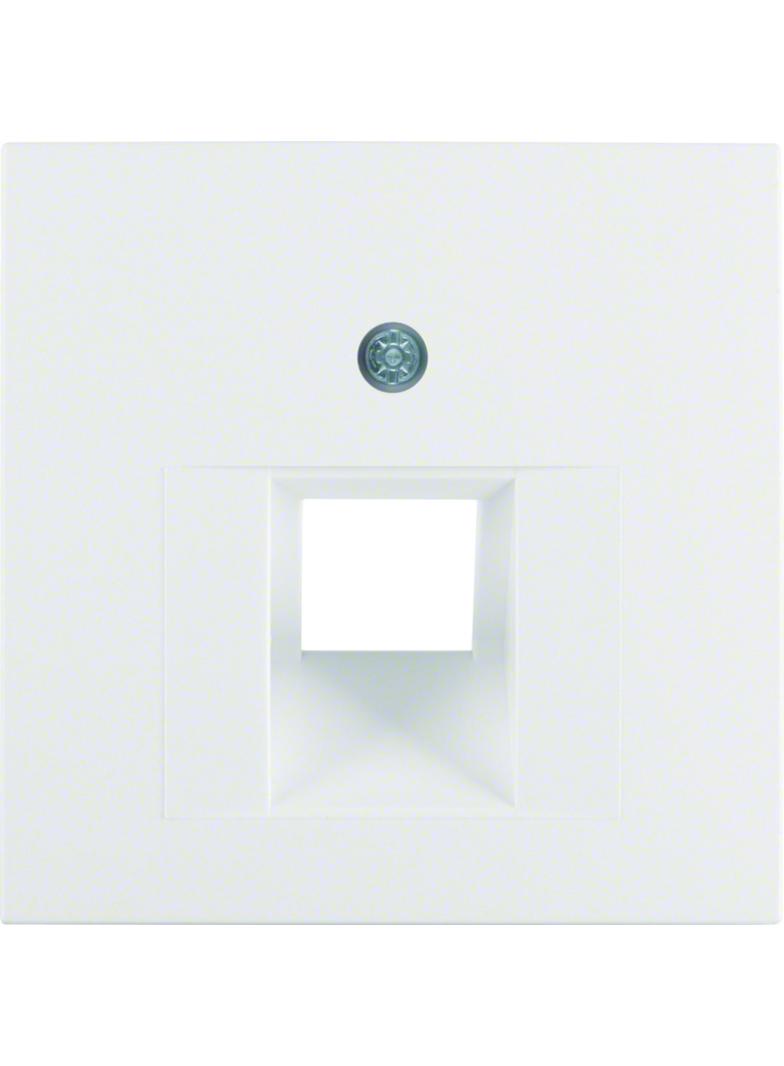 BERKER S.1/B.3/B.7 Płytka czołowa do gniazda przyłączeniowego UAE pojedyncza komp./tel. biały 140719