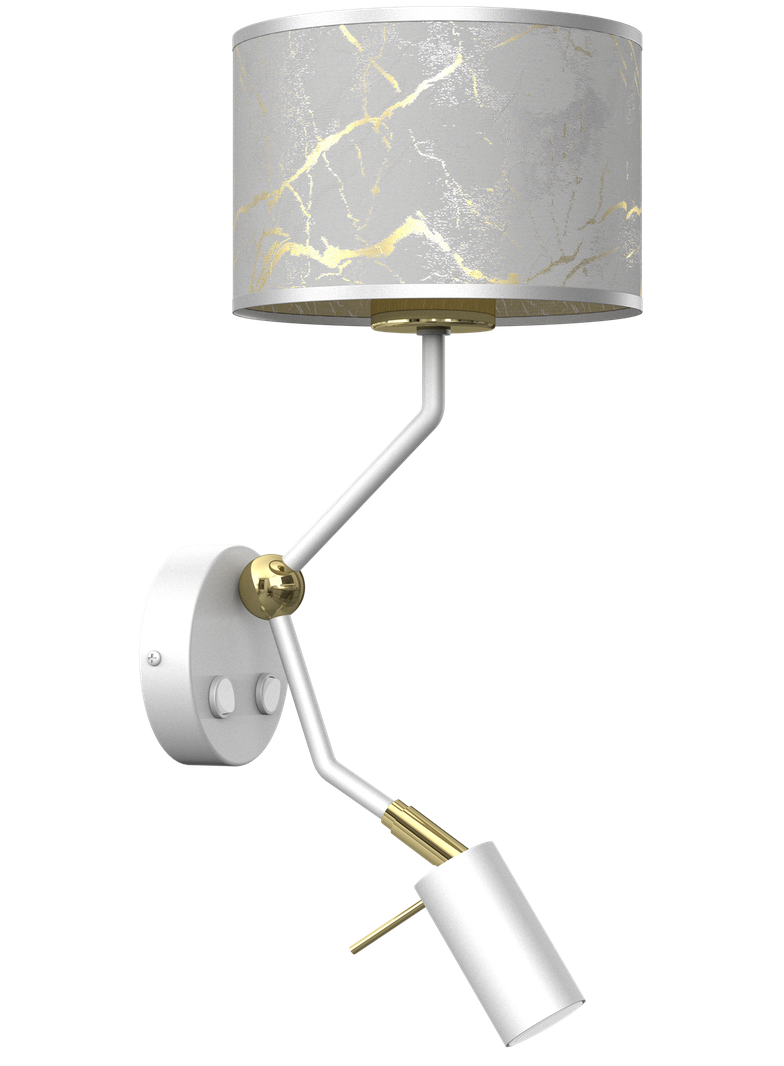 MILAGRO Kinkiet SENSO White/Gold 1xE27 + 1x mini GU10