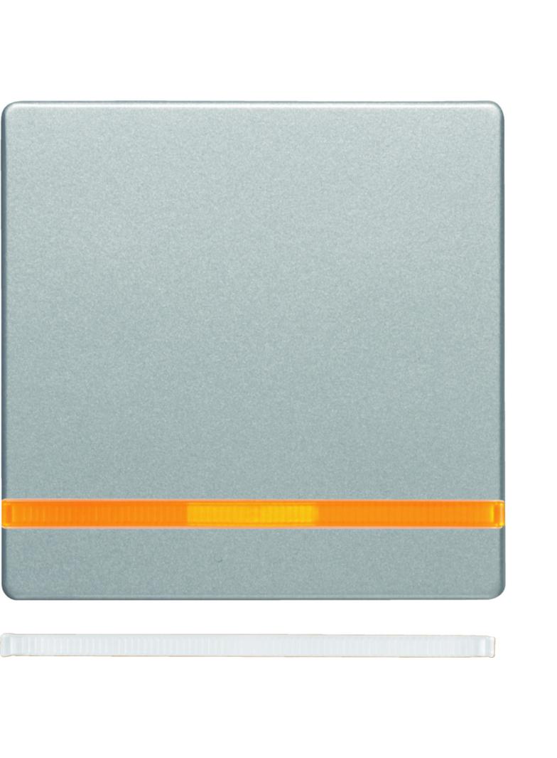 BERKER Q.x Klawisz z 2 dołączonymi soczewkami do łącznika 1-klawiszowego aluminium aksamit lakierowa