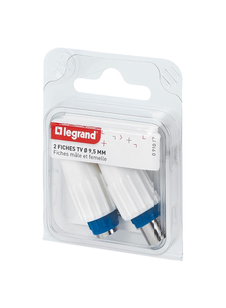 1 WTYK MĘSKI + 1 WTYK ŻEŃSKI Z WYJŚCIEM PROSTYM, Legrand