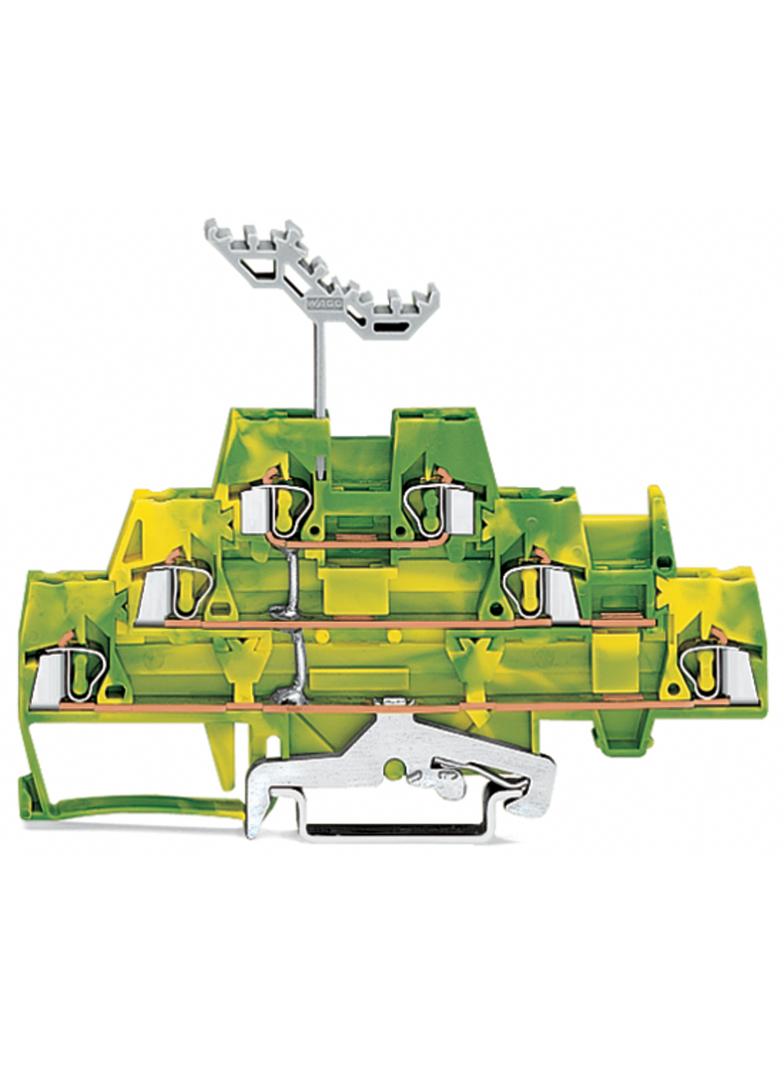 złączka trzypiętrowa PE 2,5 mm2 żółto-ziel./żółto-ziel./żółto-ziel.