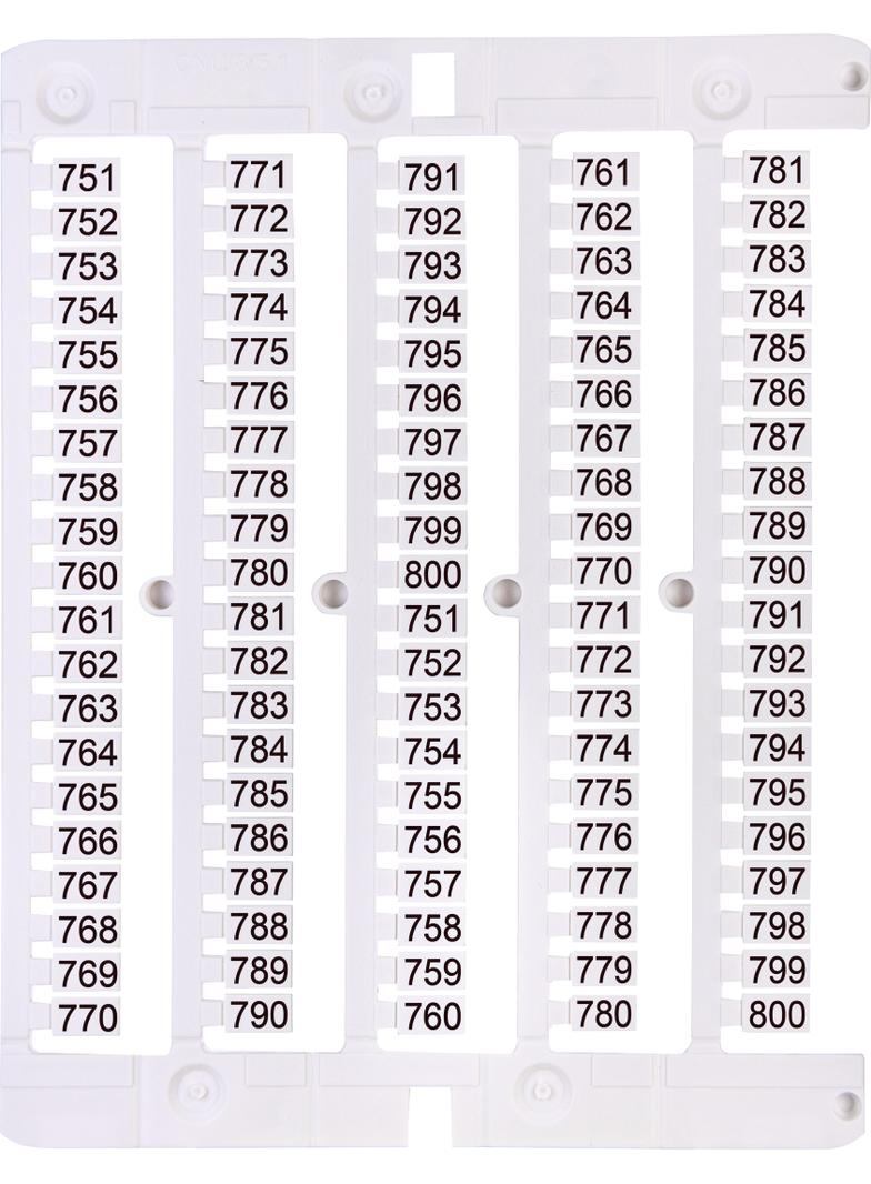 Oznacznik 751 do 800 (100 szt.) ES-NU0851751 003903092 ETI
