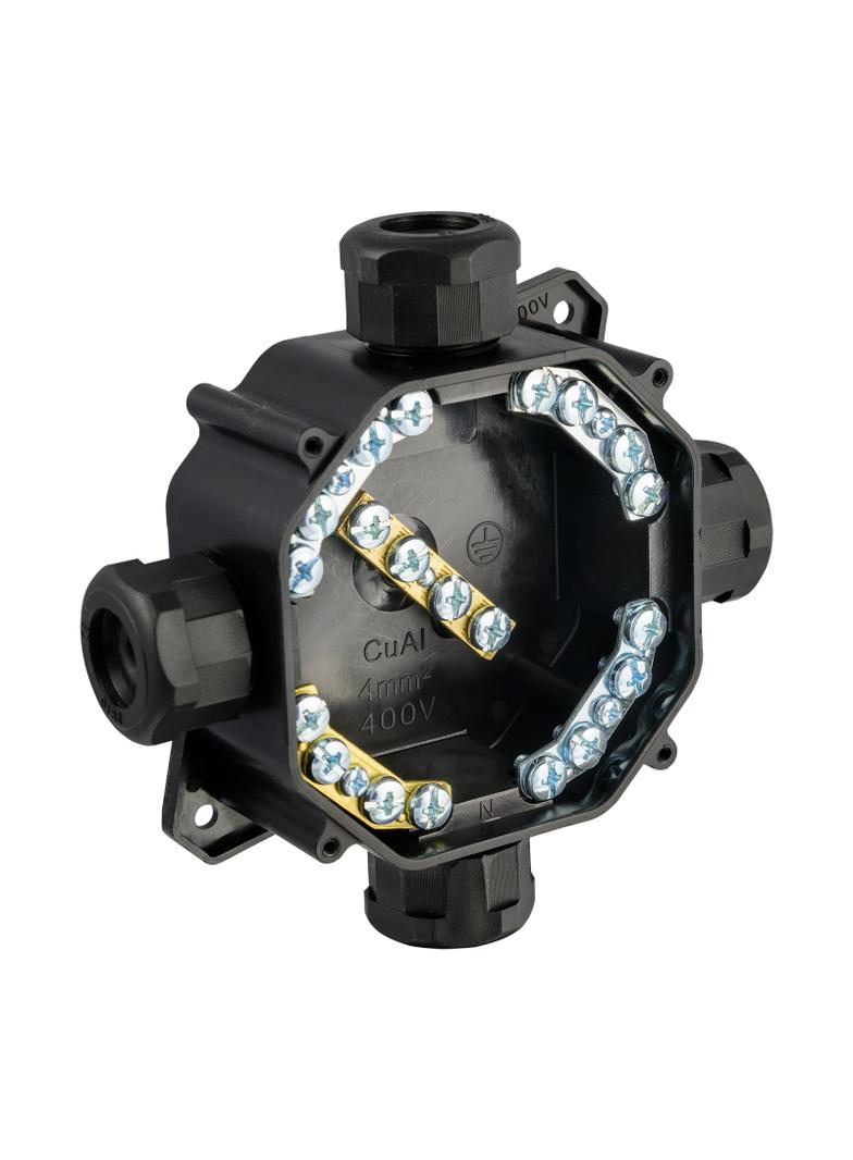 PNHC Puszka Hermetyczna n/t IP67 4mm2 400V czarna 63.408 OPATÓWEK