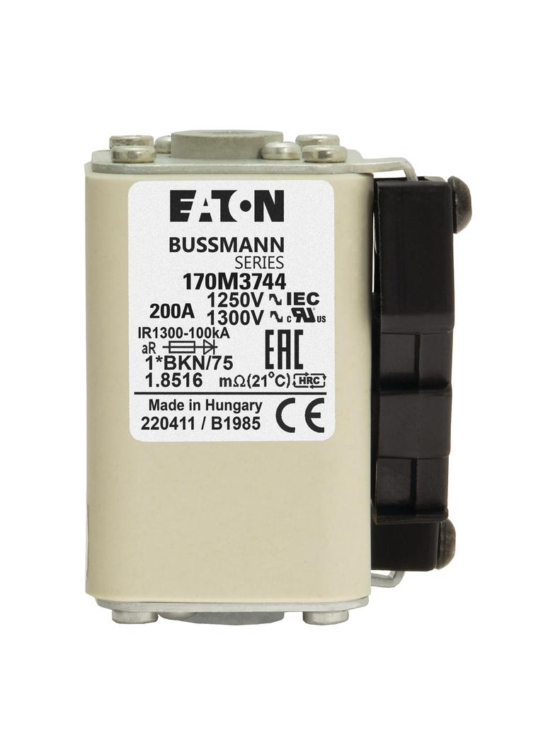 FUSE 200A 1250V 1*FKE/115 AR CU Wkładka szybka 200A AC 1250V rozmiar 1 45x59x156 mm, 170M3744 EATON