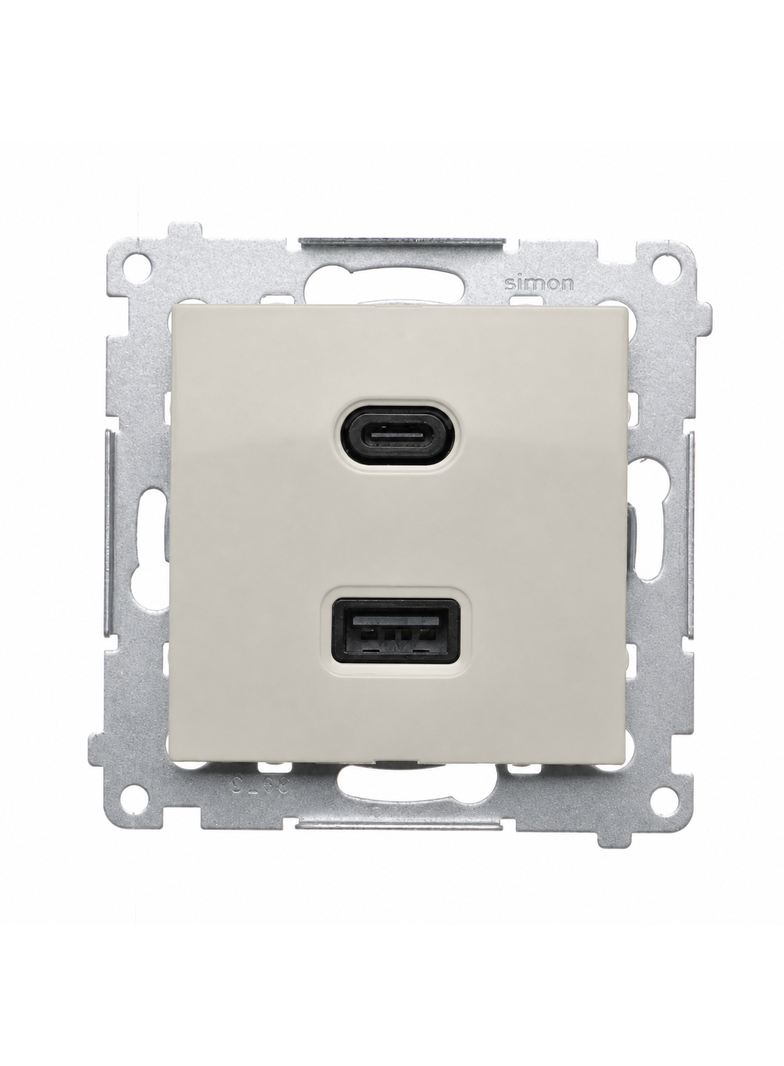 Simon 54 Ładowarka USB C+A 30W kaszmir mat DEC2CAQ.01/42