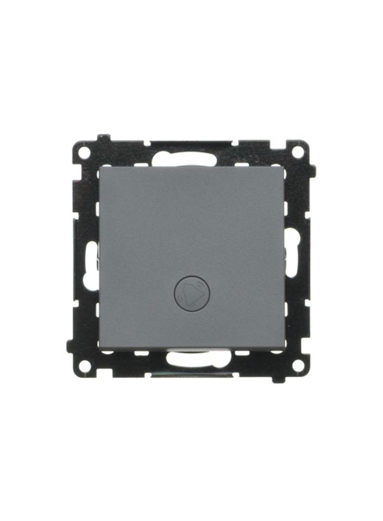 Simon 55 Przycisk zwierny /dzwonek/ z podświetleniem LED szybkozłączka Grafitowy mat